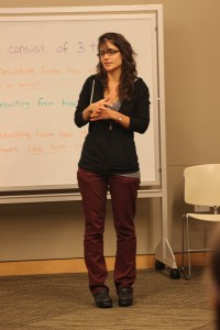 Ayano Healy teaches the Nov. 7 seminar “Mirror, Mirror - Reflecting on Positive Self Image,” where she and other members of the PEERS coalition encourage empowerment.