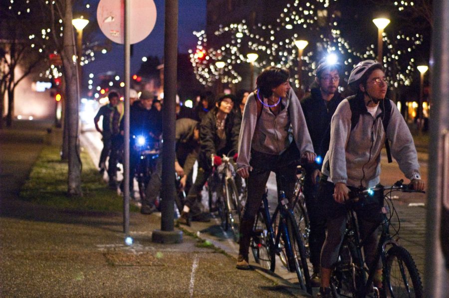 Bikers reach critical mass at nighttime ride in Santa Rosa
