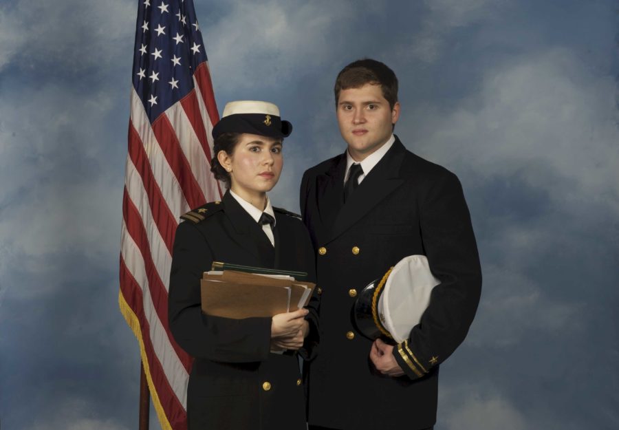 Rosella Bearden plays Lt. Cmdr. JoAnne Galloway and Justin Brown plays Lt. J. G. Daniel A. Kaffee, the two lawyers defending the accused Marines.