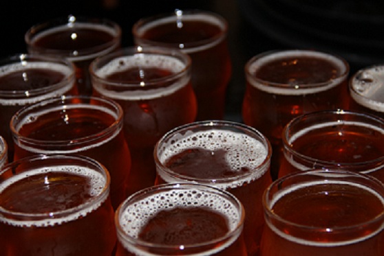 People come from all across the world to
try the Triple IPA Pliny at Russian River
Brewing Company each spring.