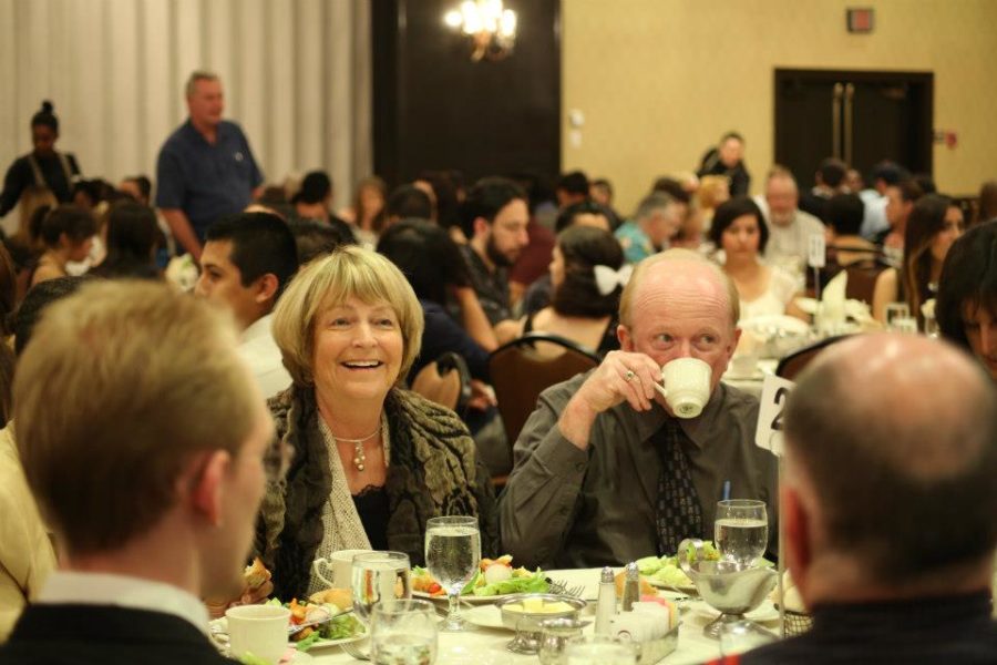 First Amendment Award Winner Tyra Benoit enjoys dinner with husband Bob Benoit April 13 in Sacramento.