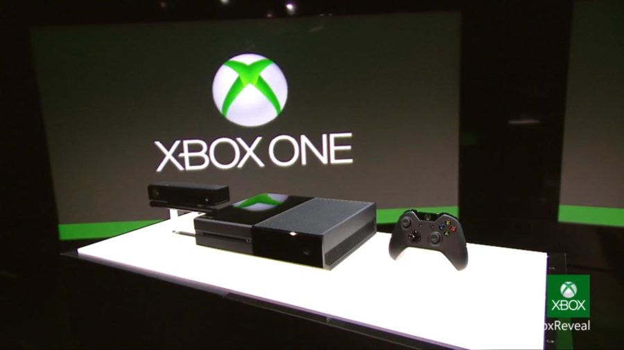 Microsoft's new gaming console being unveiled at a tech conference alongside a controller and Kinect motion sensor. The Xbox One will be available Nov. 22.