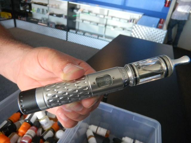 A state-of-the-art electronic cigarette, or e-cig.