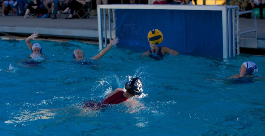 Bear Cubs Becky Kremer hurls the ball for a score against American River College Sept. 18 at the SRJCs Quinn Aquatic Complex in Santa Rosa.