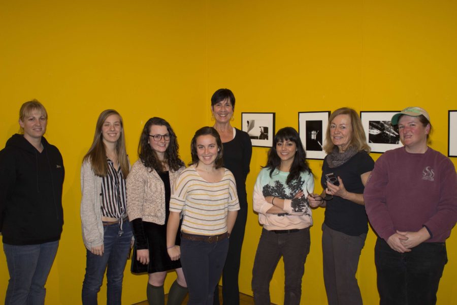 Pictured from left to right, photography students Rose Antaki, Miranda Walli, Robin Enfield, Suzi Torres, Janine Barthol, Donna Gaetano, Professor Renata Breth and Bea Pooke.