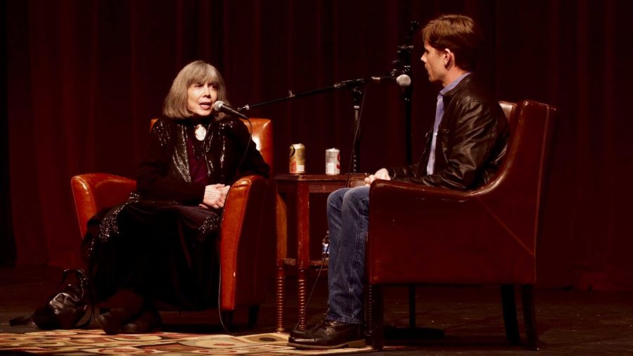 Authors Anne Rice and Christopher Rice speaking about their latest books Prince Lestat and The Vines, respectively.