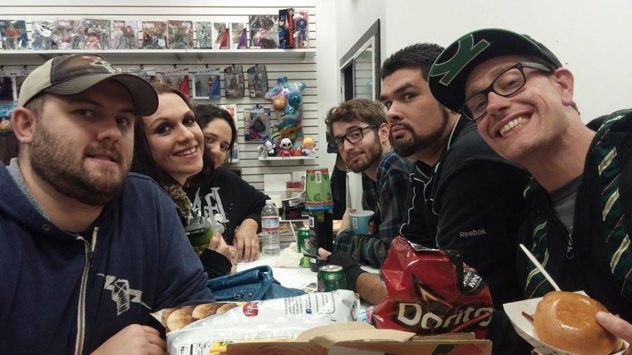 The team “Get Some Iggy On Ya” won Trivia Night by 12 points on Nov. 22. From left to right:  Michael Hartley, Julie Hartley, Tanya Sierra, Logan Peter  Hammond-Anderson, Reo MC and  Jake Martin.