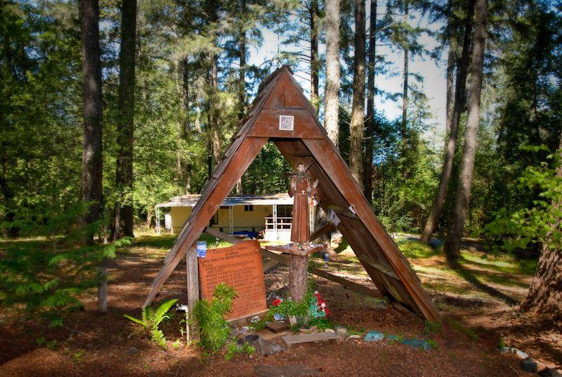 Patients and visitors pray for serenity at this altar located at Azure Acres in Sebastopol. 