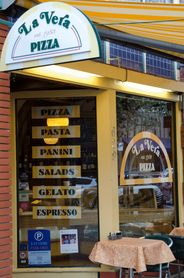 La Vera pizza downtown has fabulous service and a vast menu. 