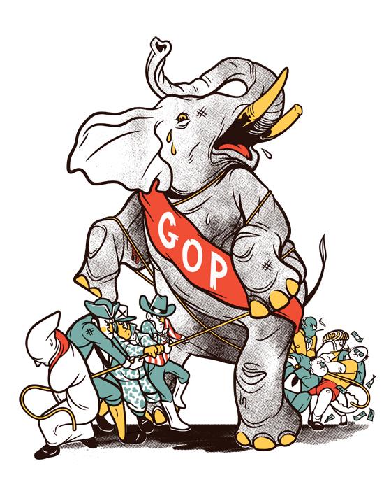 Rival factions of the GOP fight for the future, aiming to control the party.