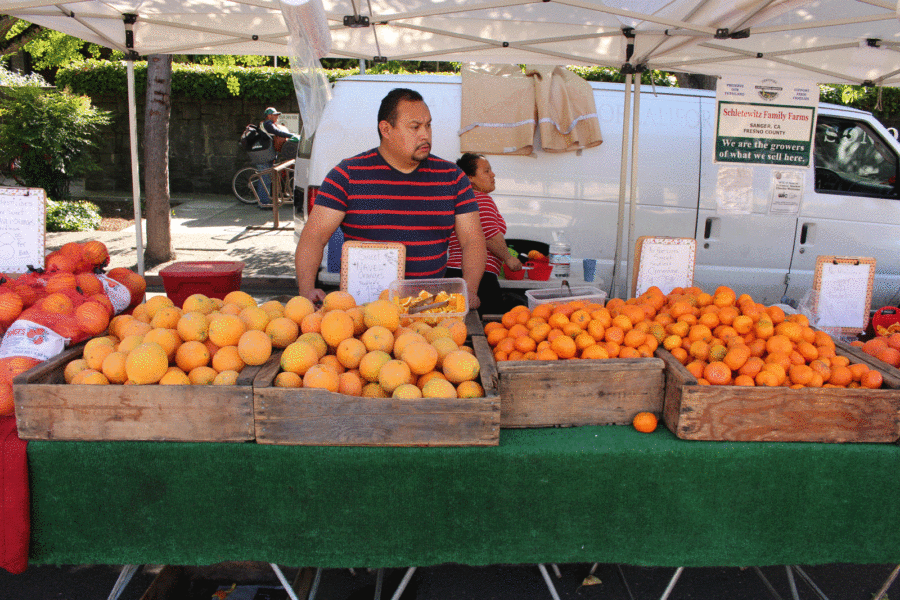 Fresh fruits and vegetables are available for sale every Wednesday Night Market. 