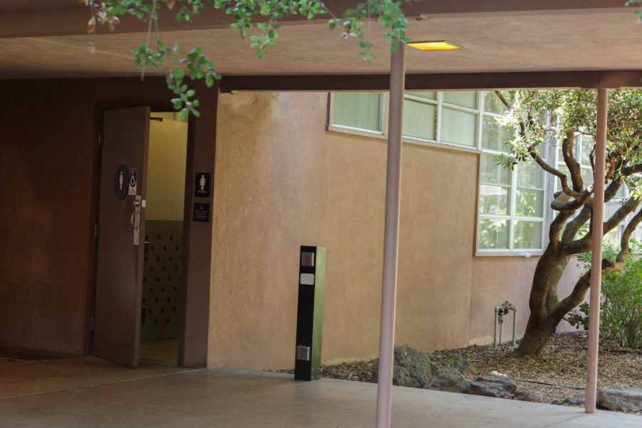 Women’s restroom at Barnett Hall on the SRJC campus. The restroom was the site of an alleged sexual assault Aug. 20.