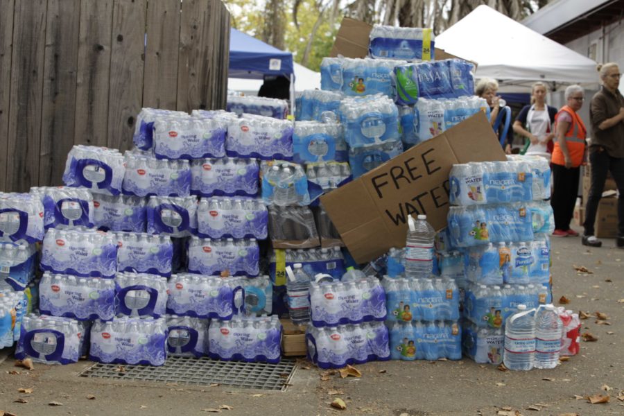 Napa Fairgrounds in Calistoga, Calif. on Sept. 15, 2015 Valley fire leaves Middletown Calif. with utter destruction after tornado of fire blew through the town on the evening of Sept. 12. Residents reported having to flee the fire as the surrounding mountains were ablaze. The Red Cross has set up a shelter at the Napa County Fairgrounds in Calistoga, Calif.