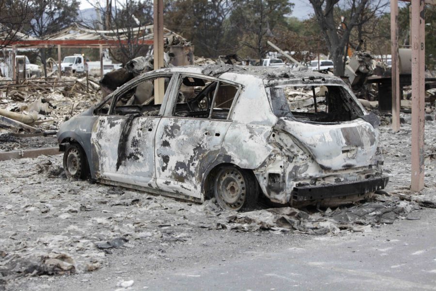 Valley fire leaves Middletown Calif. with utter destruction after tornado of fire blew through the town on the evening of Sept. 12. Residents reported having to flee the fire as the surrounding mountains were ablaze. The Red Cross has set up a shelter at the Napa County Fairgrounds in Calistoga, Calif.