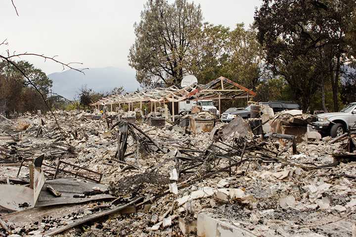 The remains of a Middletown apartment complex.