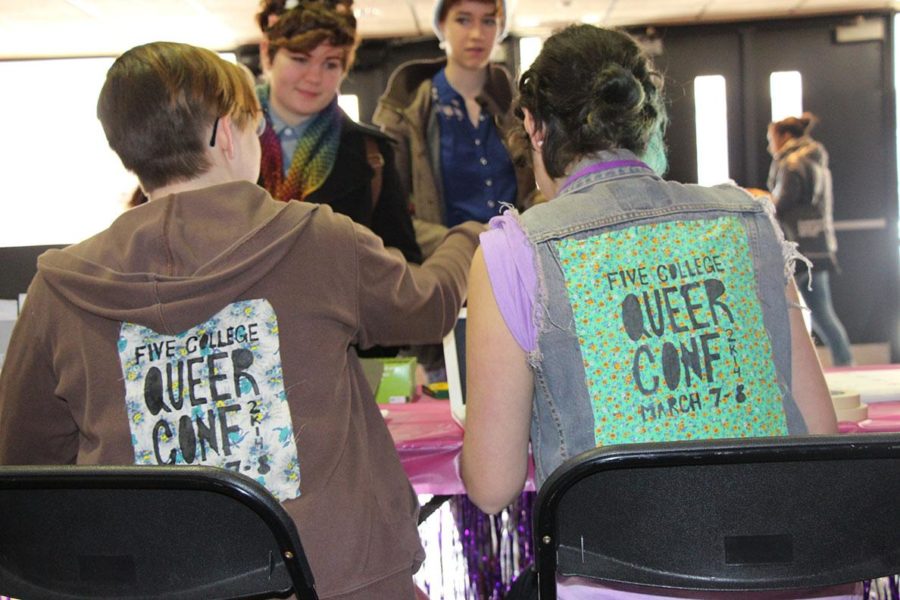 Attendees register for the 2014 Five-College Queer Conference. Hampshire College in Massachusetts hosts the student-led annual event, which offers a supportive place to explore gender and sexuality, as well as other intersecting issues. For more information about the conference, visit www.hampshire.edu/queerconf.