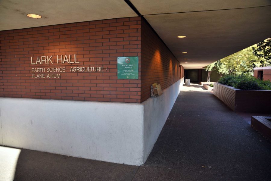 Lark Hall, the site where the suspect exposed his penis to a female student.