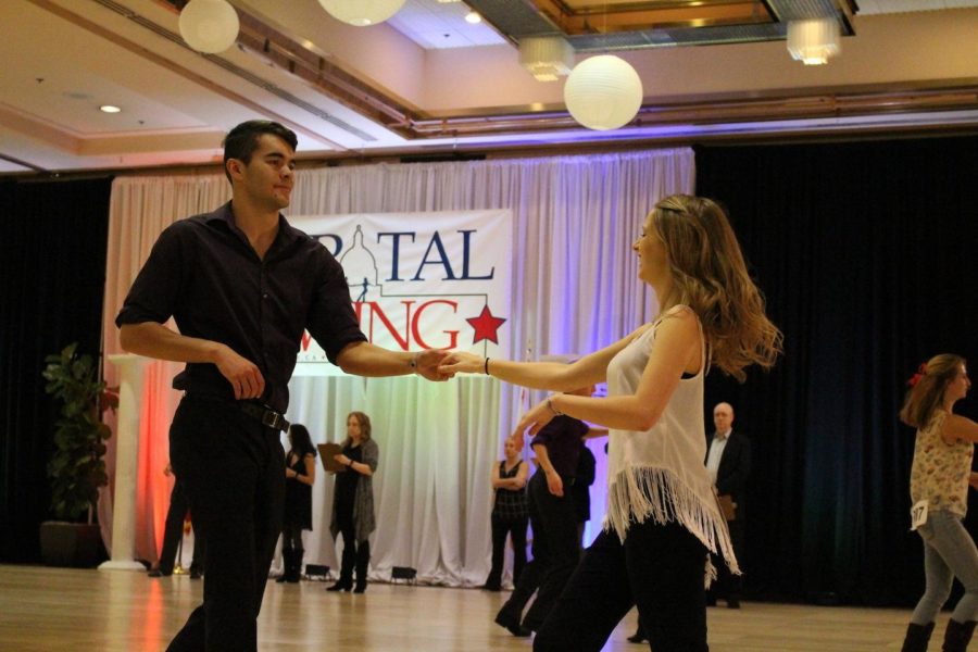 Grant Howell and Taylor Brandt compete at the West Coast 101 Competition in Sacramento, California. 