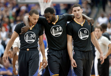 Golden State Warriors’ Stephen Curry, Draymond Green and Klay Thompson dominate the rest of the NBA. The Warriors are 47-5 this season, so far. 