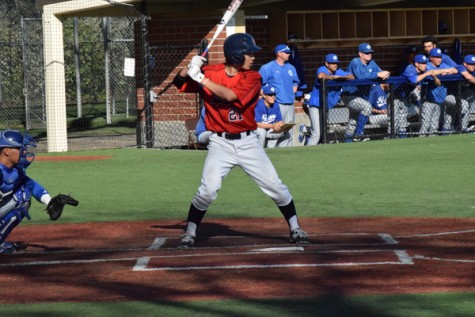 Bear Cubs' Bryce Nagata prepares for the pitch that is about to be delivered.