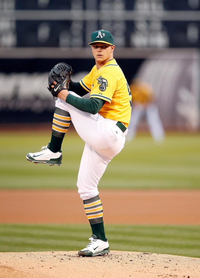 Oakland Athletics’ pitcher Sonny Gray finished third in the American League Cy Young Award voting in 2015. Gray’s career stats include a 2.88 ERA and 419 strikeouts.