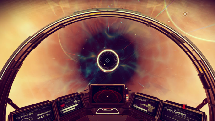 Black holes are one of many ways to travel quickly through the universe of No Man's Sky.