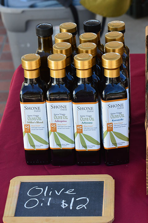 Shone Farm produces its own olive oil from olives grown at the farm.