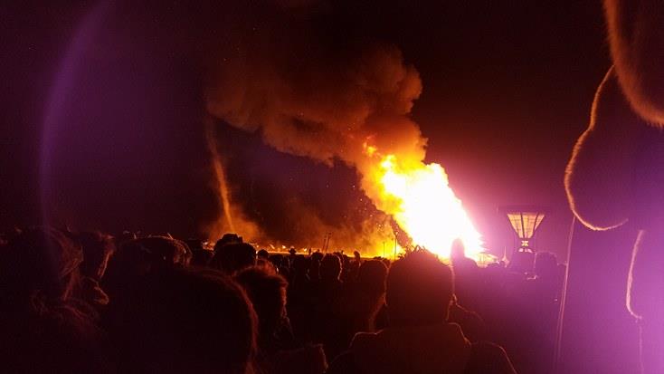 The emotionally charged temple burn was felt throughout the crowd as they all gazed at the flames and felt the transcendence of their prayers. The temple is a sacred place for all to come to peace with hardships they are trying to let go of such as passed loved ones and old habits. 