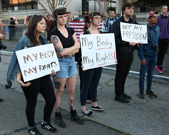 Protesters show concern over reproductive rights