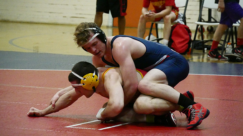 Bear Cubs heavyweight wrestler Paris Henry defeats his opponent in SRJCs win on Nov. 9. 