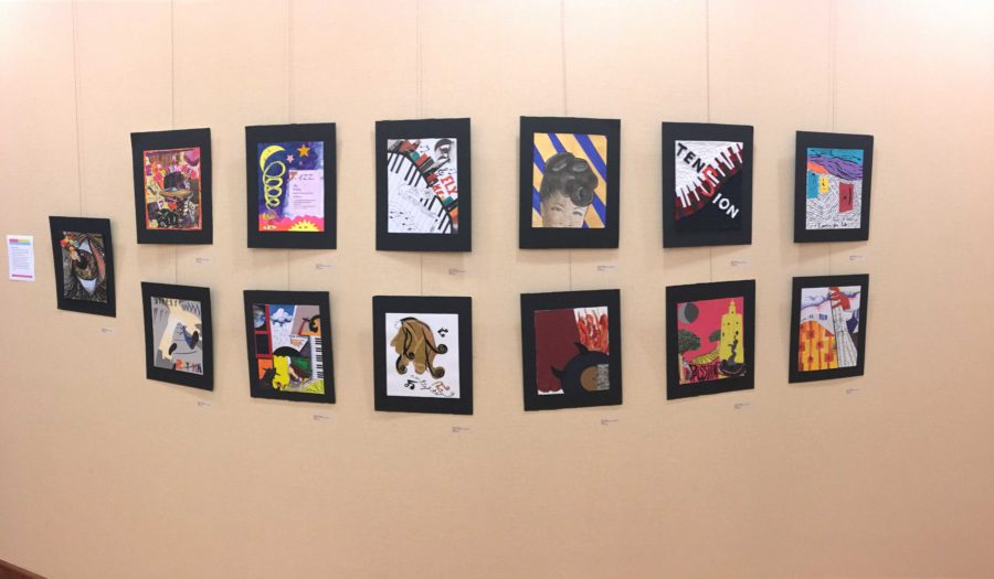 The art show displayed a variety of work across a number of graphic design categories.