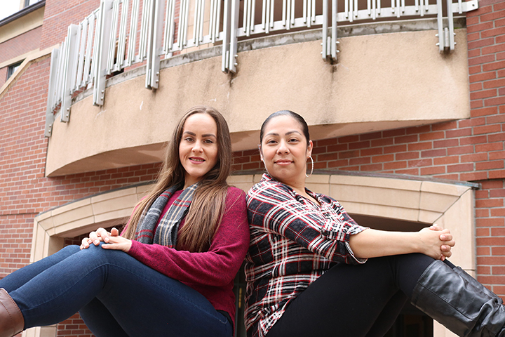 United in the goal of self improvement, Alicia Sealund (left) and Elizabeth Quiroz (right) aim for recovery, while empowering fellow students and community members.