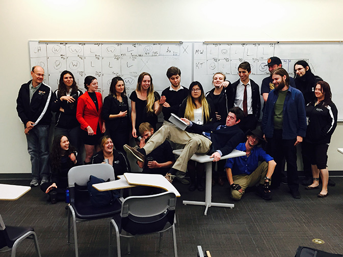 The Santa Rosa Junior College forensics team poses for a group picture before heading off to Washington D.C. They are currently ranked 2nd in the nation.