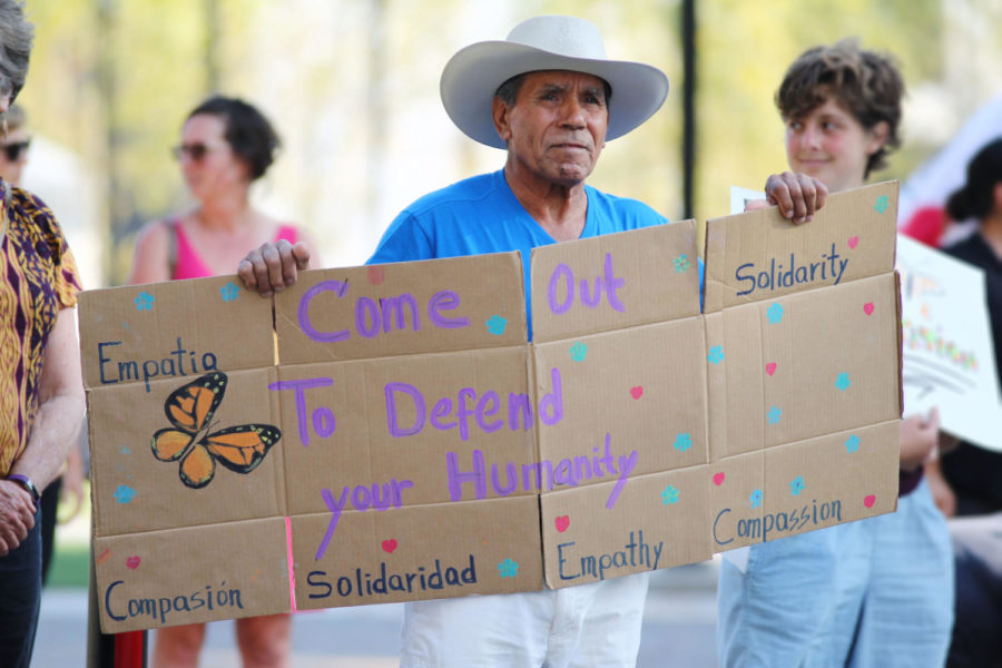 SRJC community members of all ages gather to remember Andy Lopez and also to protest President Donald Trump's threat to repeal Deferred Action for Childhood Arrivals (DACA) program.