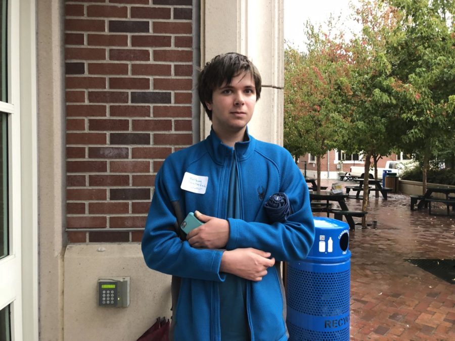 SRJC student Nathan Lauterbach doesn’t recognize the hill where his family home once stood. The entire landscape was destroyed by the fire, along with his neighborhood. PC Rachel Edelstein