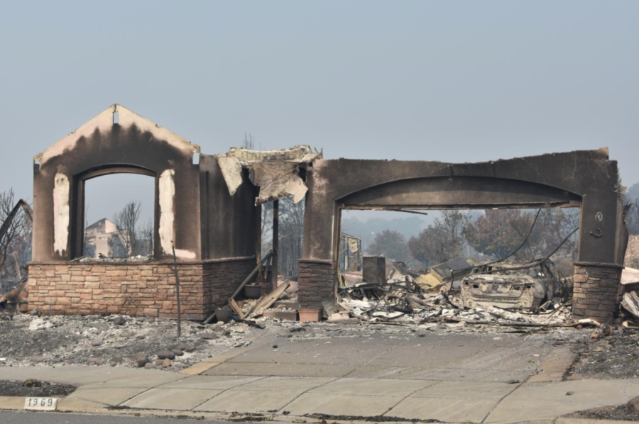 Oct. 10: The aftermath of a fire still raging