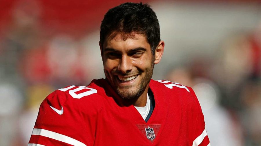 Jimmy Garoppolo is all smiles following his trade to San Francisco.