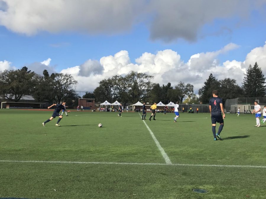 The Santa Rosa Junior College Bear Cubs men’s soccer team sealed a playoff berth with a narrow victory over the Modesto College Pirates Nov. 11 in Santa Rosa.