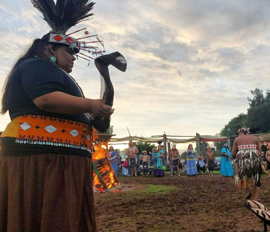 Rose Hammock dances during the 2017 Sunrise Ceremony at the Ya-ka-ama in Forestville, California. Photo provided by Hammock.