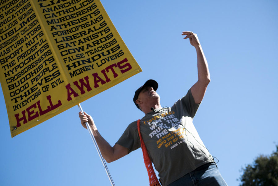 Religious group raises Hell in campus quad