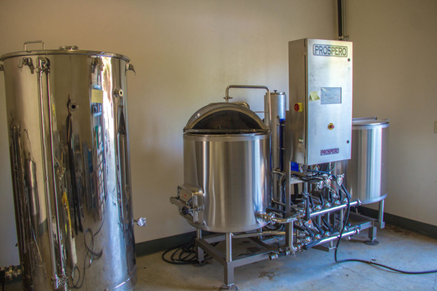 A small commercial brewing system at Shone Farm. 