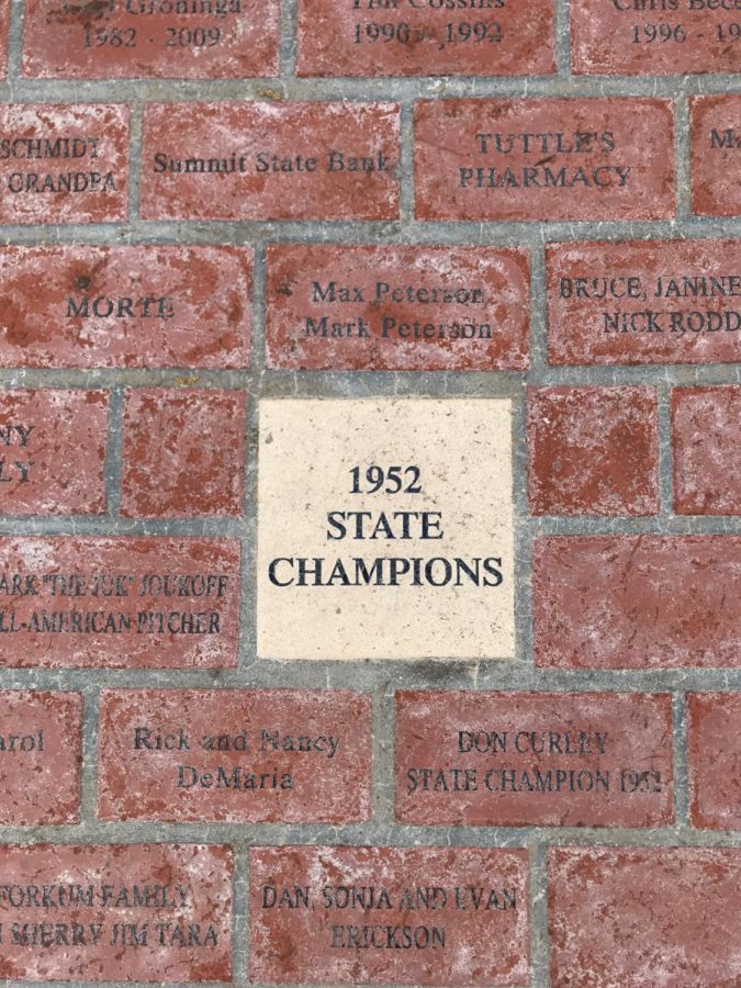 A plaque representing the 1952 championship lies on the Santa Rosa campus. 