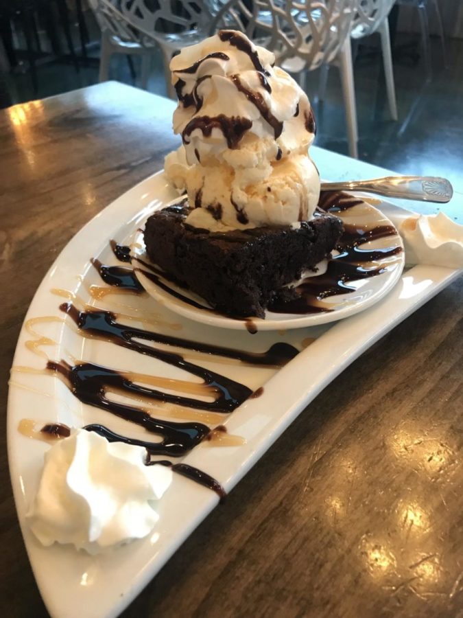 KC's offers a variety of desserts, including the warm Ghirardelli chocolate brownie sundae. 