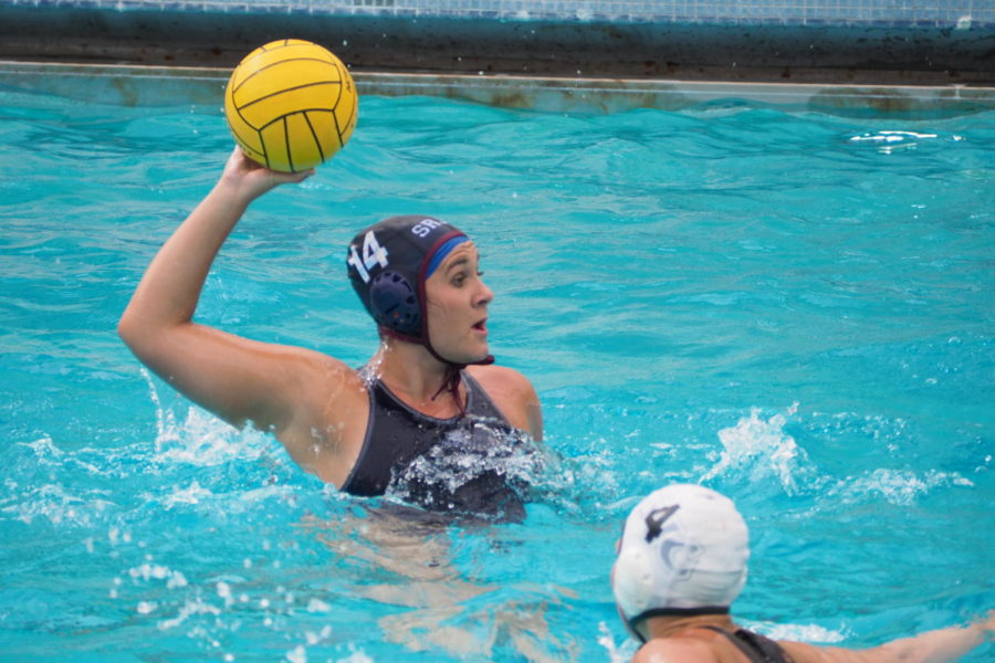 First-year utility player Megan Wadman looks to score during a second quarter offensive possession.