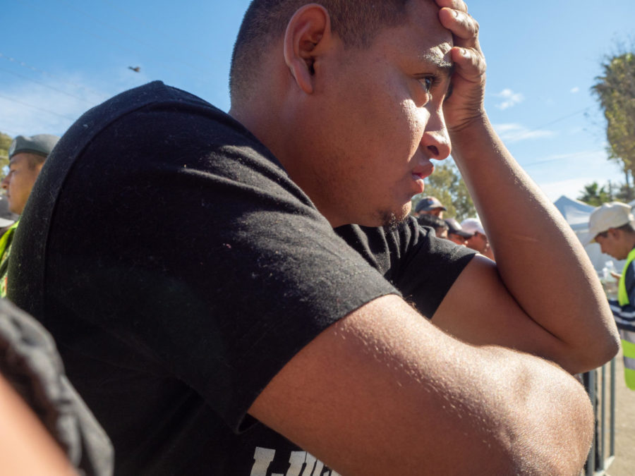 A sense of despair overwhelms a migrant when volunteers run our of food and water. 