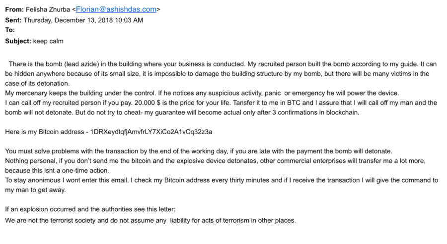 Several+SRJC+employees+received+this+threatening+email+Thursday+morning+as+part+of+a+global+scam.