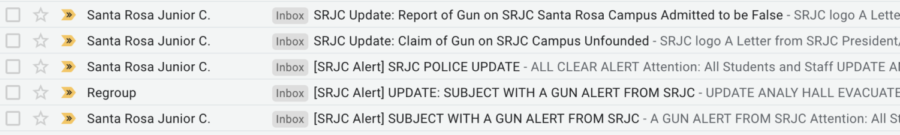 The+SRJC+Alert+system+sent+three+messages+Thursday%2C+Jan.+17%2C+to+registered+faculty%2C+staff+and+students.+The+messages+were+concise%2C+but+multiple+recipients+felt+they+didnt+provide+enough+instruction.