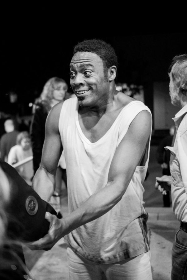 Phillip Percy Williams, who stars as Jesus Christ, comes out after the premiere to thank the audience for coming to the opening night on Thursday 18. 