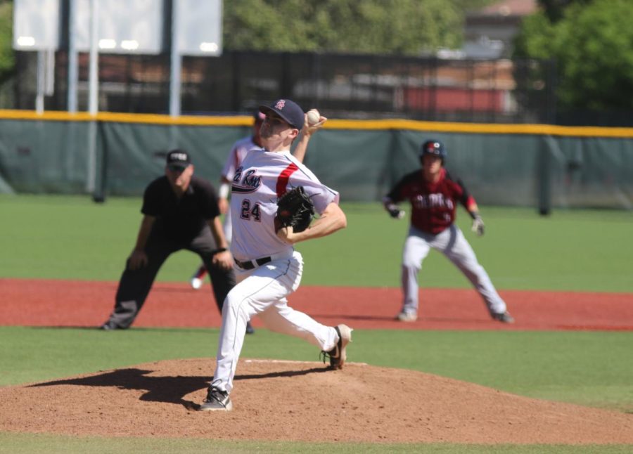 Santa Rosa Junior College starting pitcher Shane OMalley had a 3.36 ERA and a 5-3 record entering Thursdays game.