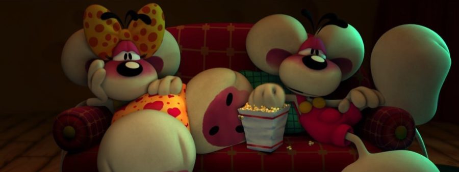 Diddl and Diddlina zapping through Cheese TV on a stormy day in Cheesecakeland. "Diddl Zapping" will be featured at Film Fest Petaluma 2019.
